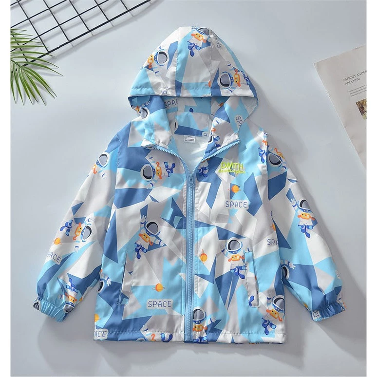 เสื้อแจ็คเก็ตแบบบางหลวมสบาย ๆ สําหรับเด็กผู้ชาย