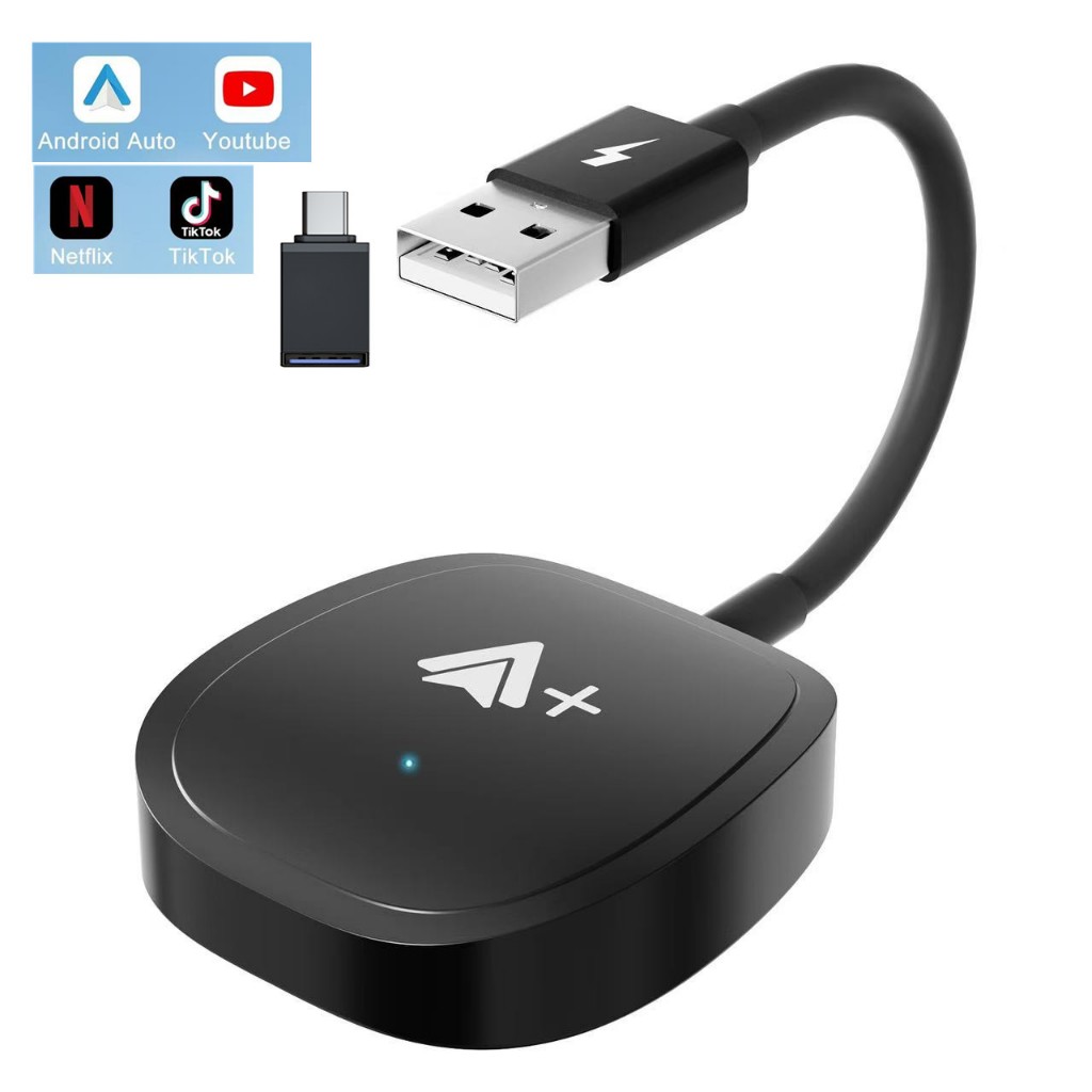 อะแดปเตอร์อัตโนมัติ Android ไร้สายสําหรับรถยนต์แบบมีสายจากโรงงานพร้อมโทรศัพท์ Youtube Netflix สําหรับโทรศัพท์ Android 12 +