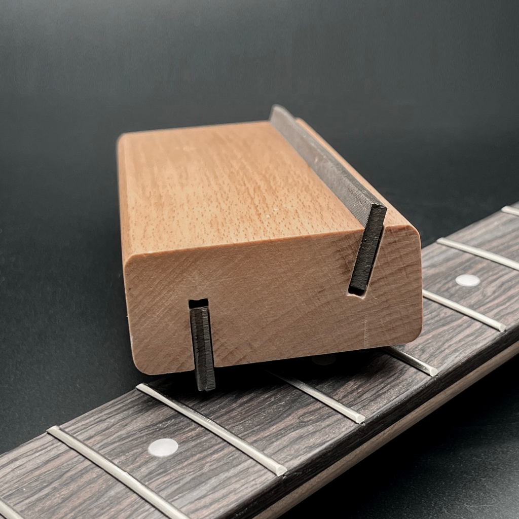 ไม้เนื้อแข็งกีตาร์ Fret 2 in 1 Crowning end Bevel-Flush ไฟล์เครื่องมือเหล็ก Fine Fret ไฟล์กีตาร์ Luthier เครื่องมือ