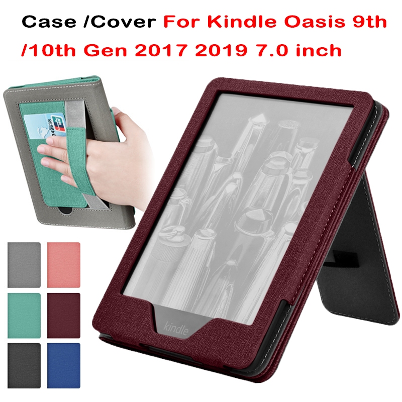 สําหรับ Kindle Oasis 9th 10th Gen 2017 2019 7.0 นิ้ว S8IN40 CW24WI E-book แฟชั่นมือถือ Sackcloth Flip Stand สําหรับ Auto Sleep Wake
