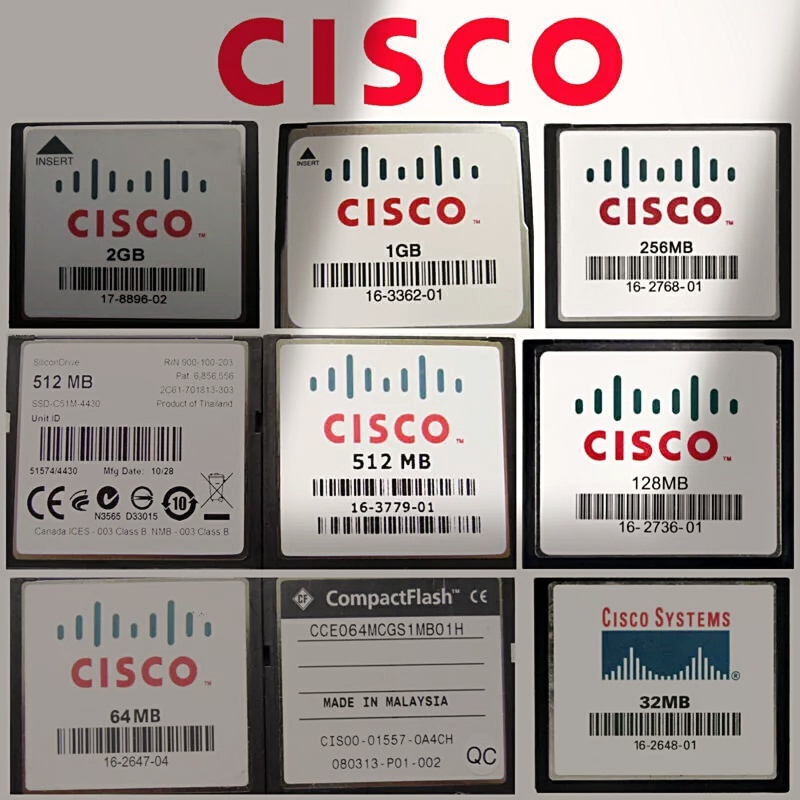 ใช้ 32/64/128/256/512MB 1GB 2GB CISCO CF Compact Flash CF การ์ดหน่วยความจําสําหรับอุตสาหกรรม