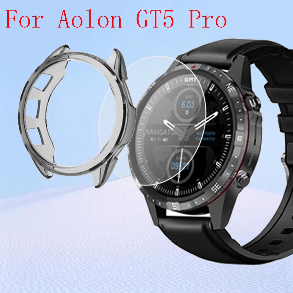 เคส Aolon GT5 Pro Case ฟิล์มป้องกันสมาร์ทวอทช์แบบแข็งสําหรับ Aolon GT5Pro 1.6 นิ้ว สมาร์ทวอท์ชกระจกนิรภัยป้องกันหน้าจอ