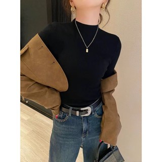 ครึ่งคอเต่าถักเสื้อ Bottoming ผู้หญิง Slim-fit Slimmer ดู