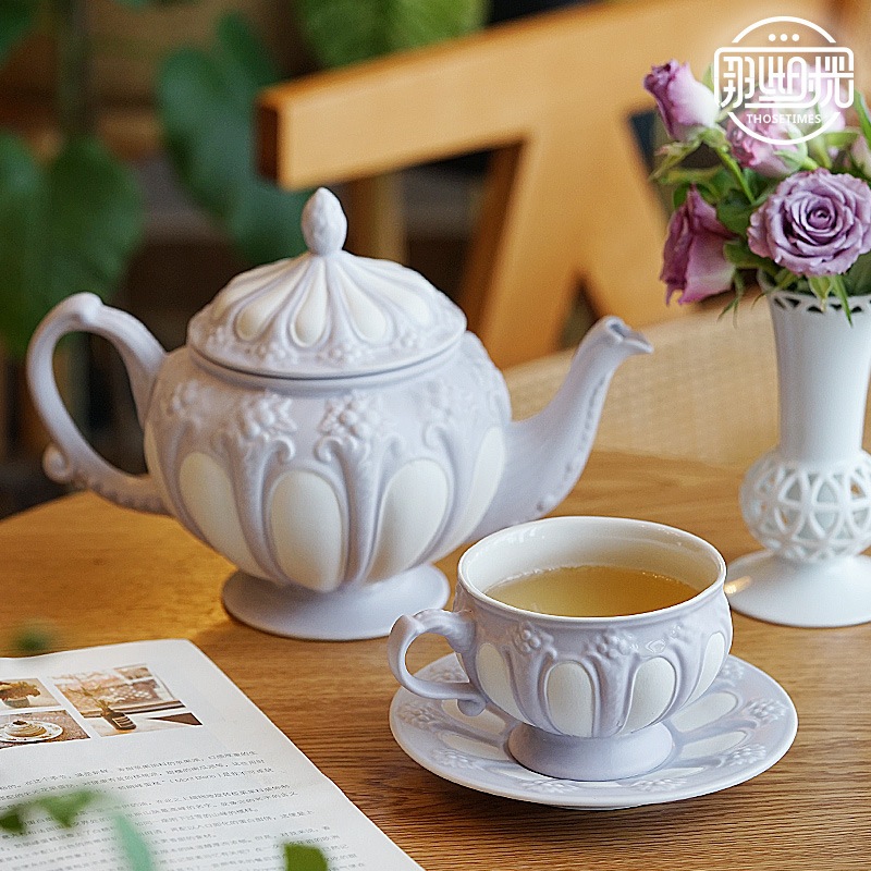 【lianju·Life hall】ถ้วยกาแฟย้อนยุคชุดกาต้มน้ําสไตล์อังกฤษถ้วยน้ํานูนชุดน้ําชายามบ่ายถ้วยสไตล์พระราชวังถ้วยชาย้อนยุคถ้วยกาแฟเซรามิกถ้วยนมถ้วยอาหารเช้าถ้วยน้ําผลไม้ถ้วยดื่ม