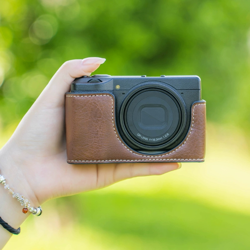 Gr3 GR3X หนัง PU กล้องครึ่งฐานสําหรับ Ricoh GR III GR IIIX กระเป๋ากล้อง