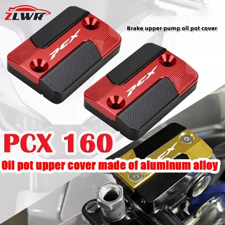 ZLWR HondaPCX 160 น้ํามันสามารถฝาครอบด้านบน 2PCS การบินวัสดุอลูมิเนียมป้องกันรอยขีดข่วนและทนต่อการสึกหรออุปกรณ์เสริมรถจั