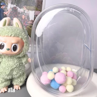 กระเป๋าใส่ลาบูบู้ labubu กระเป๋าพลาสติกใสใส่ตุ๊กตา กระเป๋าตุ๊กตาไวนิล ใส่ตุ๊กตา ใส พวงกุญแจ แบบใส มีซิป สําหรับตกแต่ง DIY PVC วัสดุปลอดภัยและปลอดสารพิษ