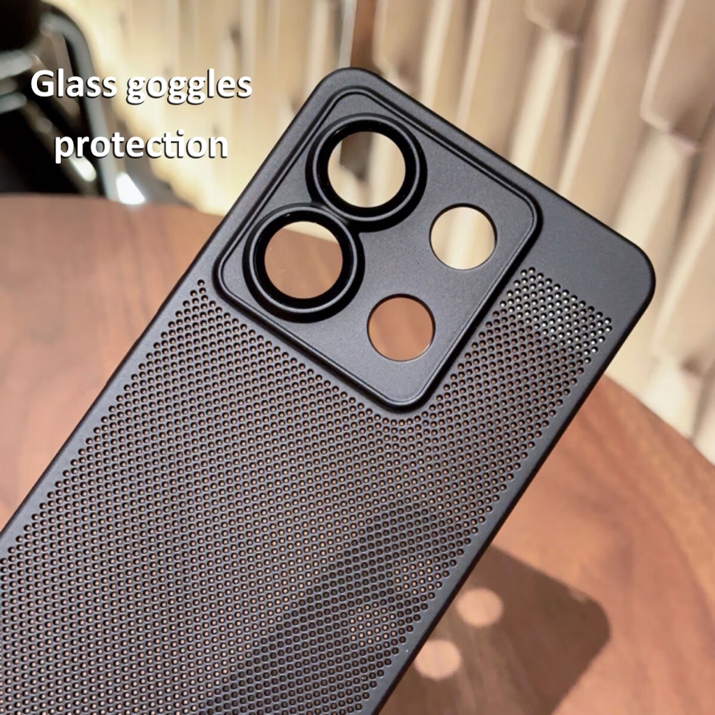 ตัวป้องกันเลนส์ในตัวสําหรับ Redmi Note 13 Pro Plus 5G Casing Plastic Cooling Slim Phone Case Cover