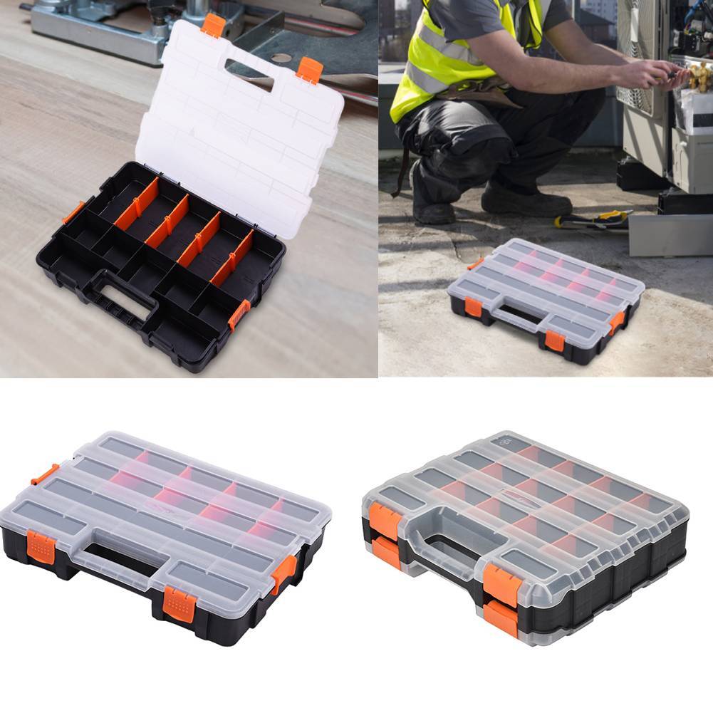 เครื่องมือสองด้านกล่องออแกไนเซอร์ฮาร์ดแวร์กล่องเก็บสําหรับสกรูถั่วเล็บสลักเกลียว