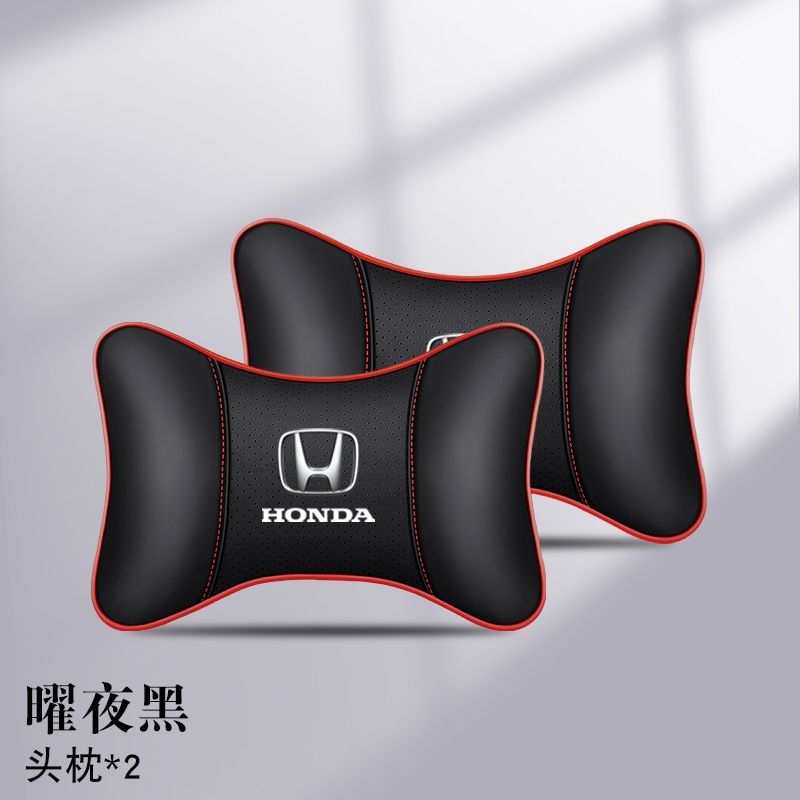 Breathable หนัง Headrest หมอนรองคอรถหัวคอหมอนสําหรับHonda Accord City Civic Fit Brio CRV HRV XRV Mob