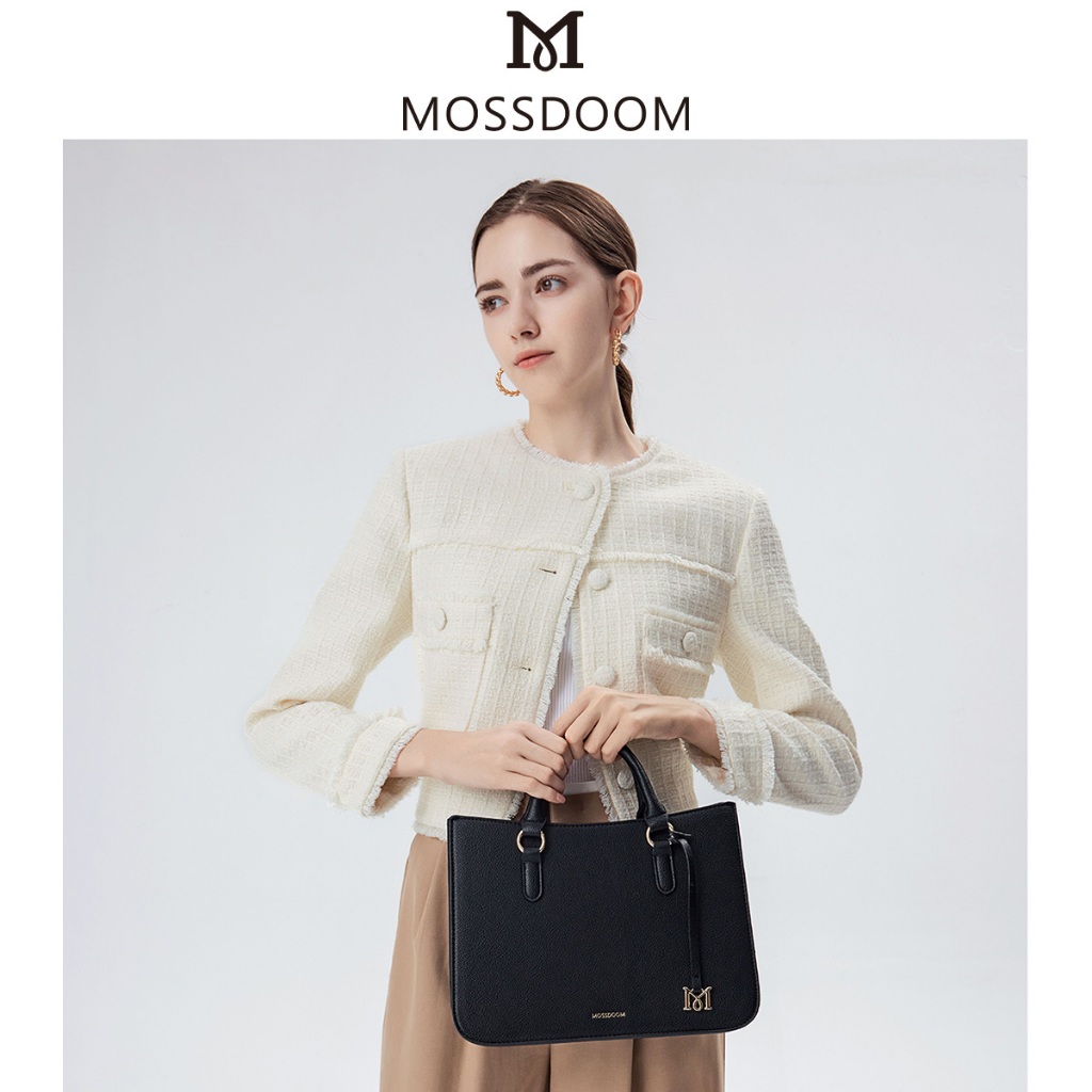 MOSSDOOM Naomi Bag กระเป๋าแฟชั่ั่นผู้หญิงเรียบหรูดูแพง มีสายสะพายข้างไปพร้อมกับจี้ห้อยสีทอง