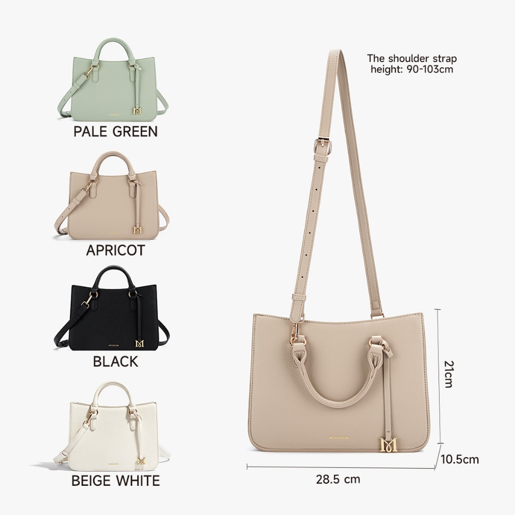 MOSSDOOM Naomi Bag กระเป๋าแฟชั่ั่นผู้หญิงเรียบหรูดูแพง มีสายสะพายข้างไปพร้อมกับจี้ห้อยสีทอง