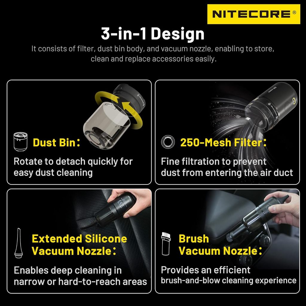 Nitecore BB Nano เครื่องเป่าลมถ่ายภาพอิเล็กทรอนิกส์อเนกประสงค์แบบพกพา