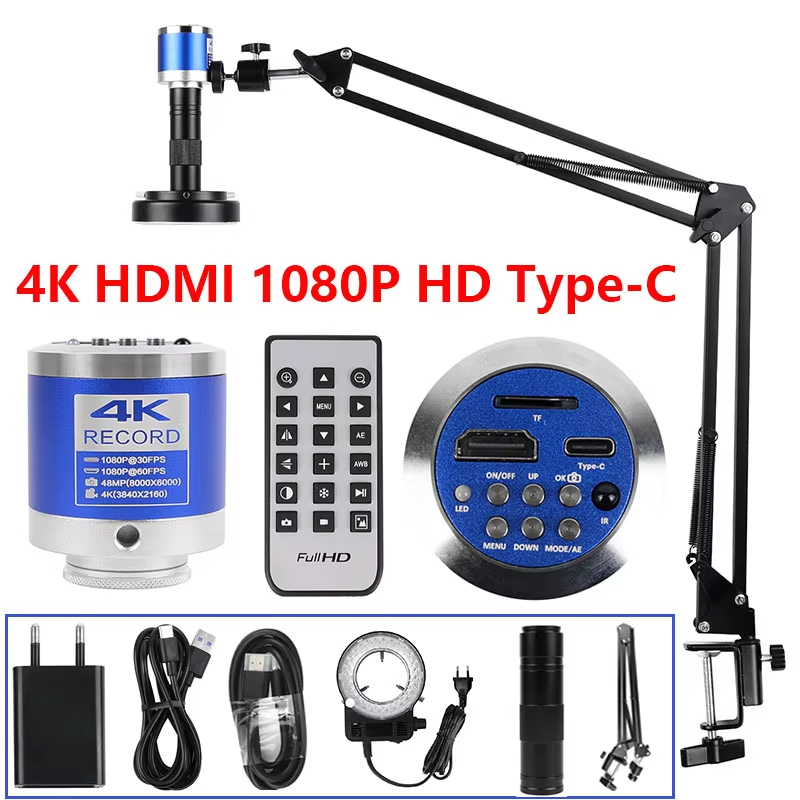Yizhan 1080P 4K กล้องจุลทรรศน์ดิจิตอล Full HD กล้องจุลทรรศน์อุตสาหกรรม C-Mount DigitalCamera PCB เชื่อมซ่อมโทรศัพท์มือถือขาตั้งกล้องจุลทรรศน์