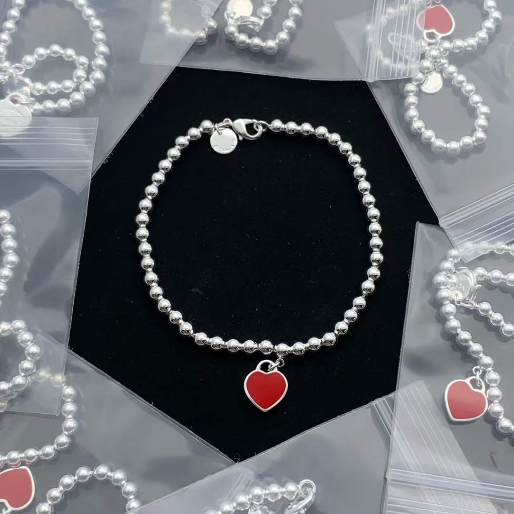 2024 NEW TI**any Peach Heart Bracelet สามารถเลือกได้กับ THREE COLORS-17CM