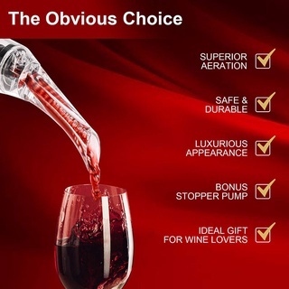 Aikaro Red Wine Aerator Pourer Spout Fast ขวดเหล้าไวน์ - รูปที่ 4