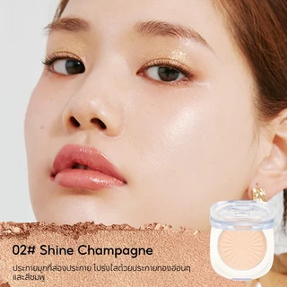 FelinWel พาเลทไฮไลท์เตอร์ประกายเพชร เม็ดสีชัดแน่น ชิมเมอร์ 2สี | Diamond Highlighter Palette High-Pigment Shimmer