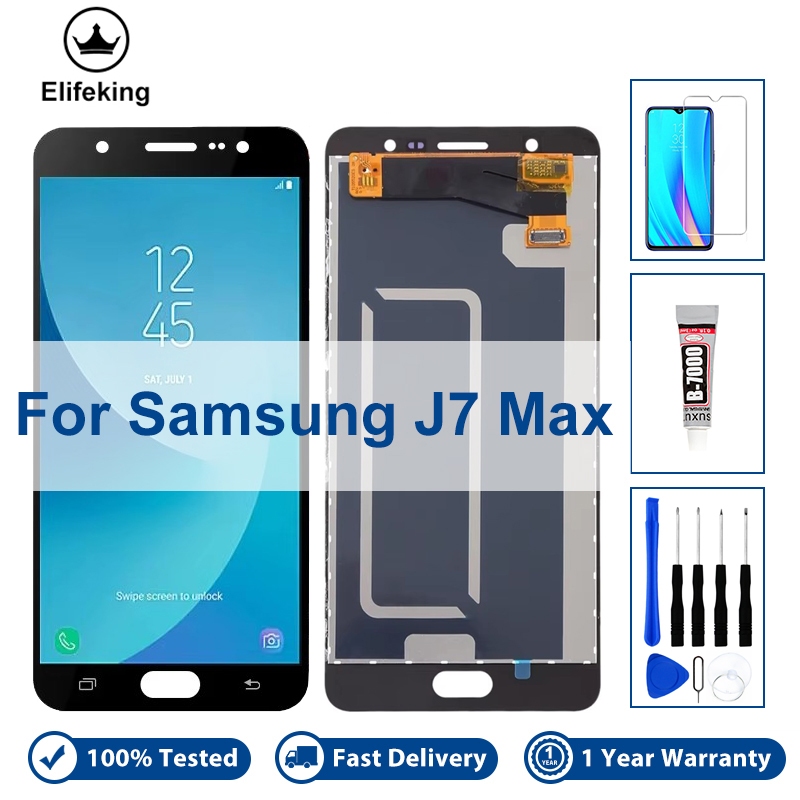 5.7 "LCD สําหรับ Samsung Galaxy J7 Max SM-G615F G615FU จอแสดงผล Touch Screen Digitizer Assembly อะไห