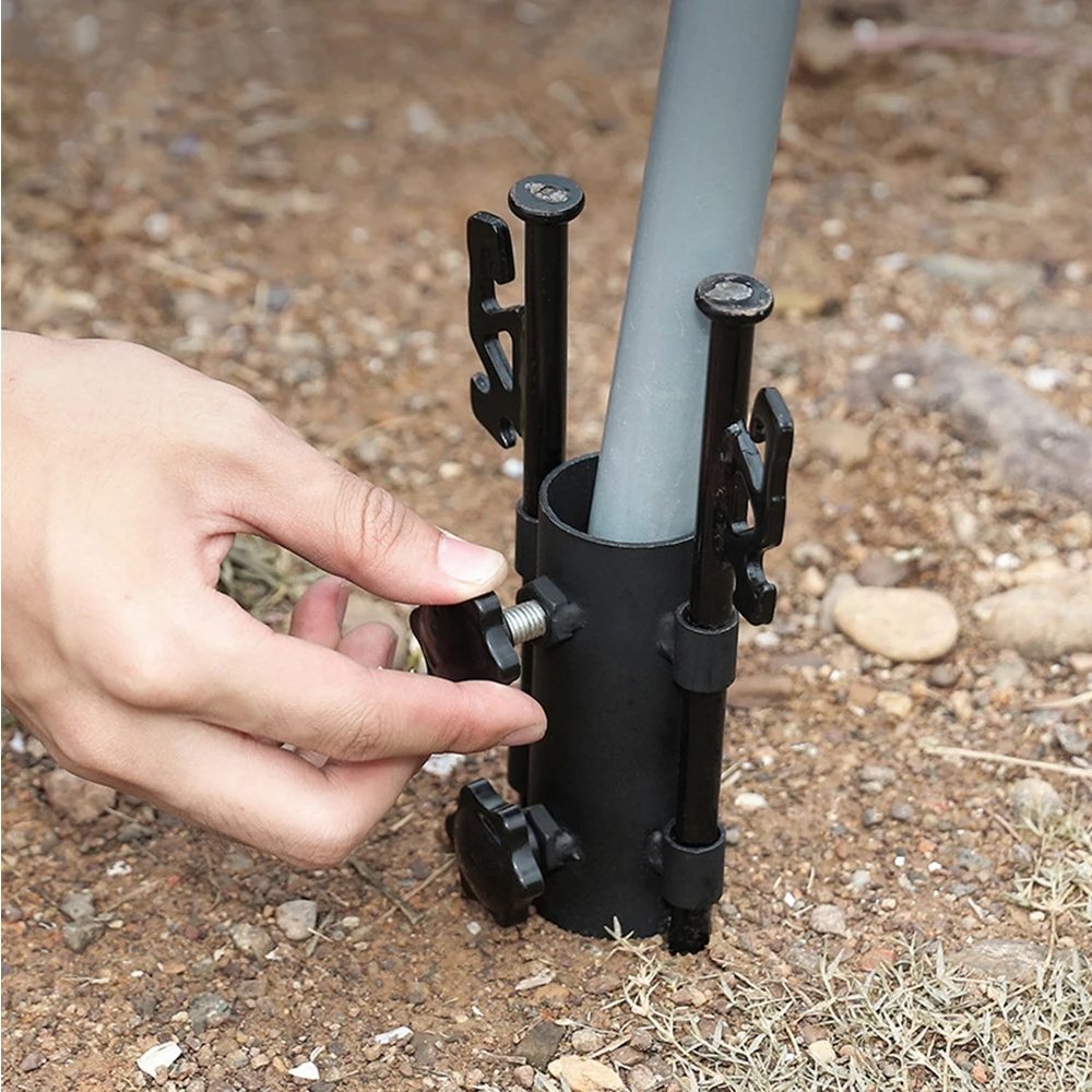 【สินค้าพร้อมส่ง】ขาตั้งท่อกันสาด ขายึดกันลมแบบปรับได้สำหรับตั้งแคมป์กลางแจ้ง ที่วางคันเบ็ด ราวร่ม กันสาด อุปกรณ์ท่อแบบคงที่ - รูปที่ 4