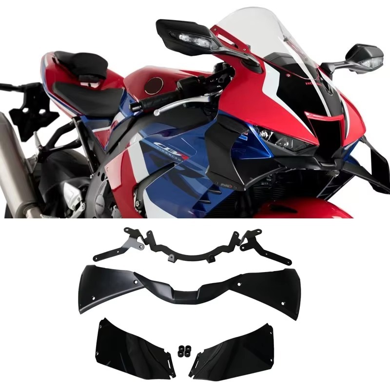 Wing Let สปอยเลอร์ด้านหน้า Stablizer สําหรับ HONDA CBR1000RR-R 2023 2024 รถจักรยานยนต์ตกแต่ง Fairing Winglet Air Deflector
