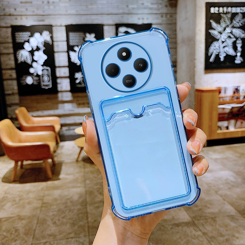 Soft Case สําหรับ Xiaomi Redmi 14C A3 A3X 14R Clear เคสโทรศัพท์กระเป๋าสตางค์กระเป๋าใสฝาครอบป้องกัน