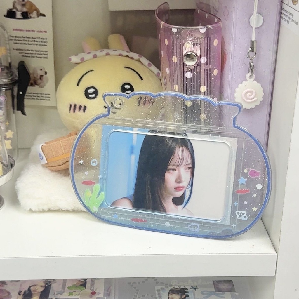 ที่ใส่บัตร 3 นิ้ว เฟรมการ์ด PVC ที่ใส่การ์ดรูปถุงปลาน่ารักๆ ใส