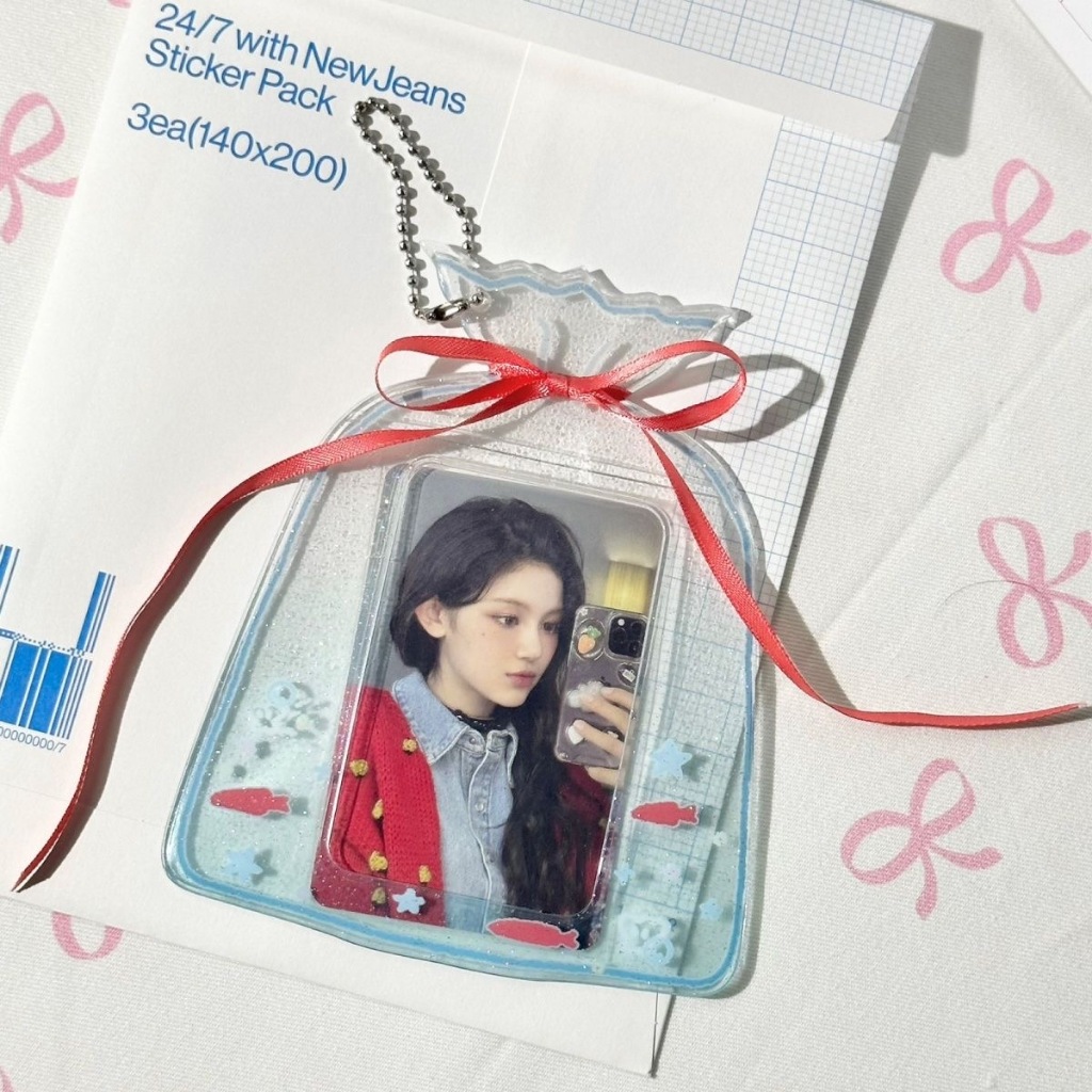 ที่ใส่บัตร 3 นิ้ว เฟรมการ์ด PVC ที่ใส่การ์ดรูปถุงปลาน่ารักๆ ใส