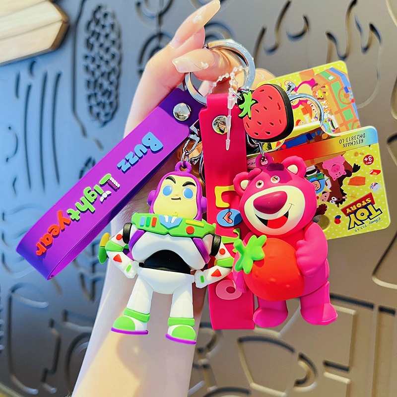 ของแท้ Toy Story Keychain Buzz Lightyear Keyring จี้ของขวัญ Key ring พร้อมสต็อก