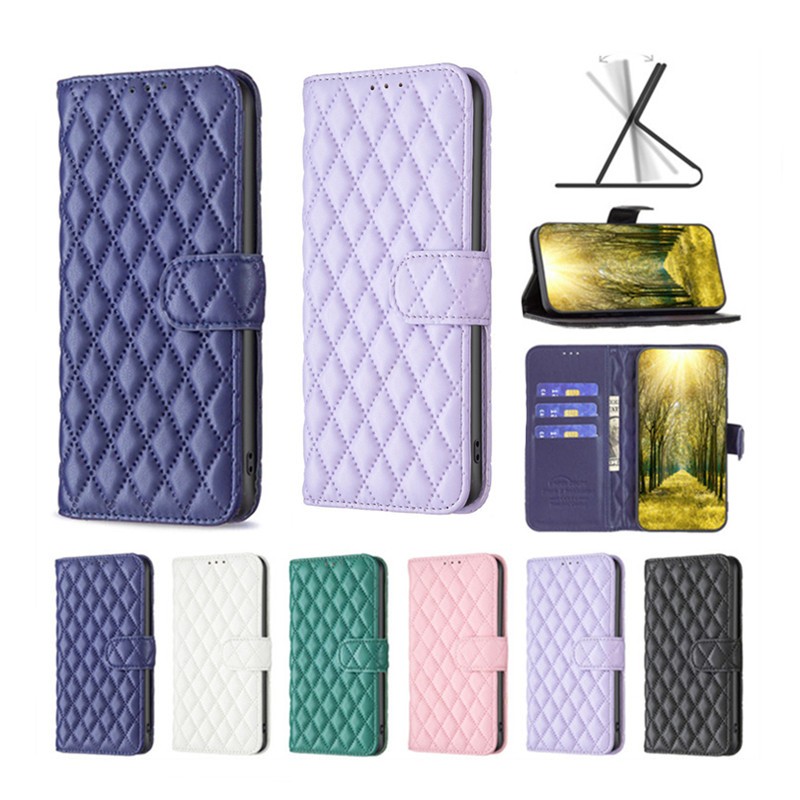 สําหรับ Honor Magic 6 X6B X7B X8B X9B 100 200 Lite Pro 5G Flip Casing Leather Buckle Lattice Case Ca