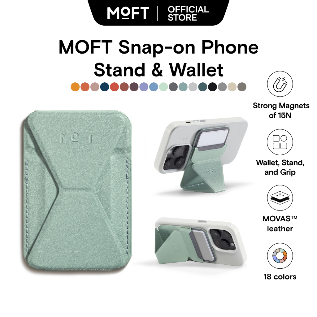 MOFT Snap on Phone Stand & Wallet  ที่ใส่บัตรแม่เหล็ก ที่ใส่บัตรติดโทรศัพท์ ขาตั้งพร้อมช่องเก็บบัตร 