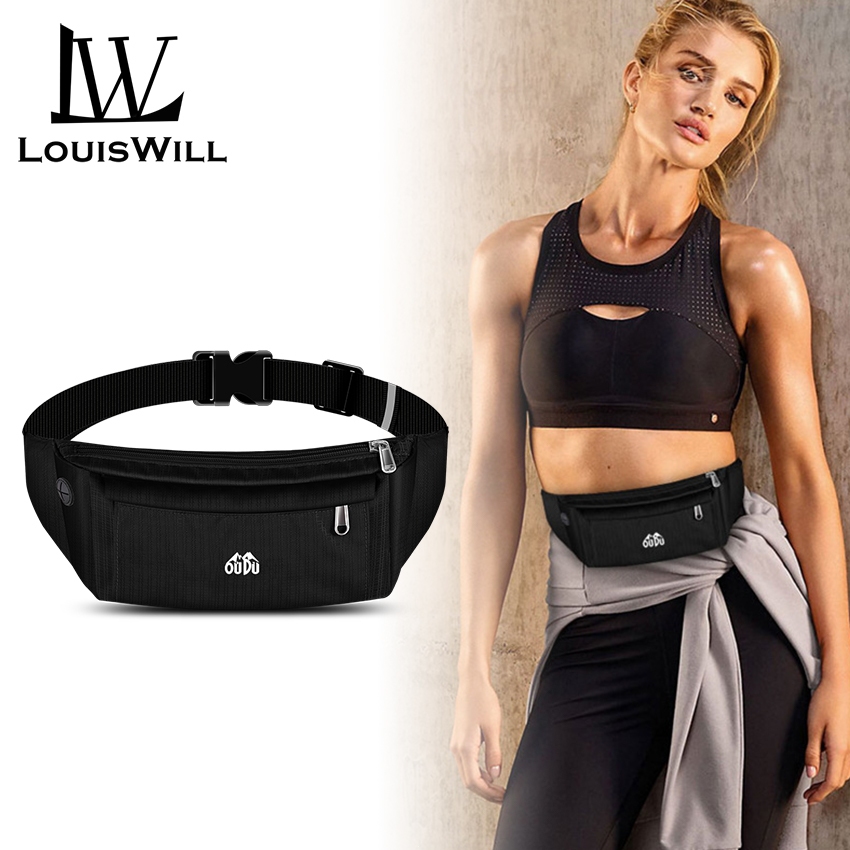 Louiswill ผู้ชายผู้หญิงแฟชั่นเอวกระเป๋า Ultra Light Crossbody กระเป๋ากีฬา Breathable กันน้ําขนาดใหญ่ความจุ Street Casual กระเป๋าเดินทางกระเป๋าโทรศัพท์