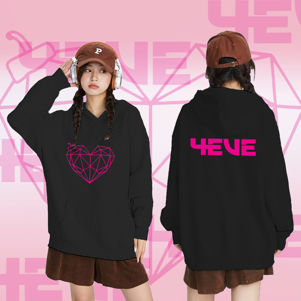 NEW 2024 4EVE เสื้อฮู้ดแขนยาวและ ชายและหญิง ผ้าCotton 100% ใส่ได้ ทั้ง ใส่สบาย ไม่หด ไม่ย้ hoodie #02