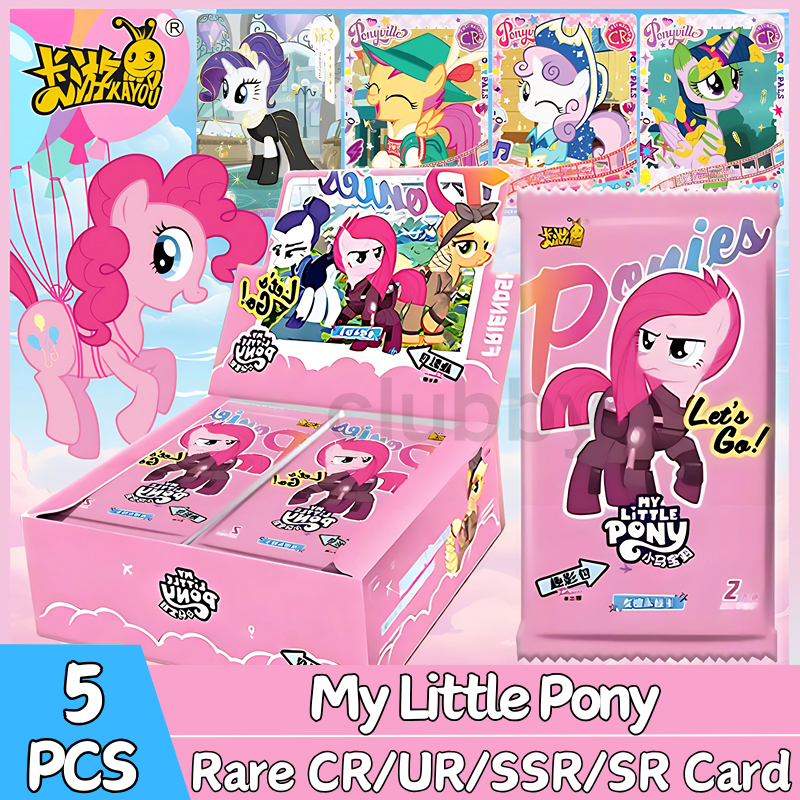 5 ชิ้น My little pony Card 3rd ระเบิด Kayou Rare CR/UR/SSR การ์ดของขวัญเด็กผู้หญิง