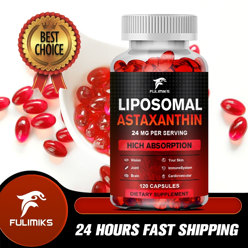Liposomal Astaxanthin Capsules 24 มก. ส่งเสริมสุขภาพและเร่งการเผาผลาญอ่อน รองรับดวงตา สุขภาพร่วมและผิวหนัง