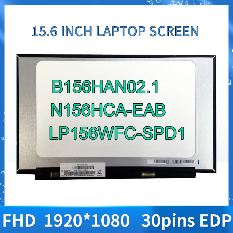 15.6 แล็ปท็อปหน้าจอ LCD B156HAN02.1 fit B156HAN02.2 B156HAN02.3 LP156WF9-SPK1 LP156WFC-SPD1 NV156FHM