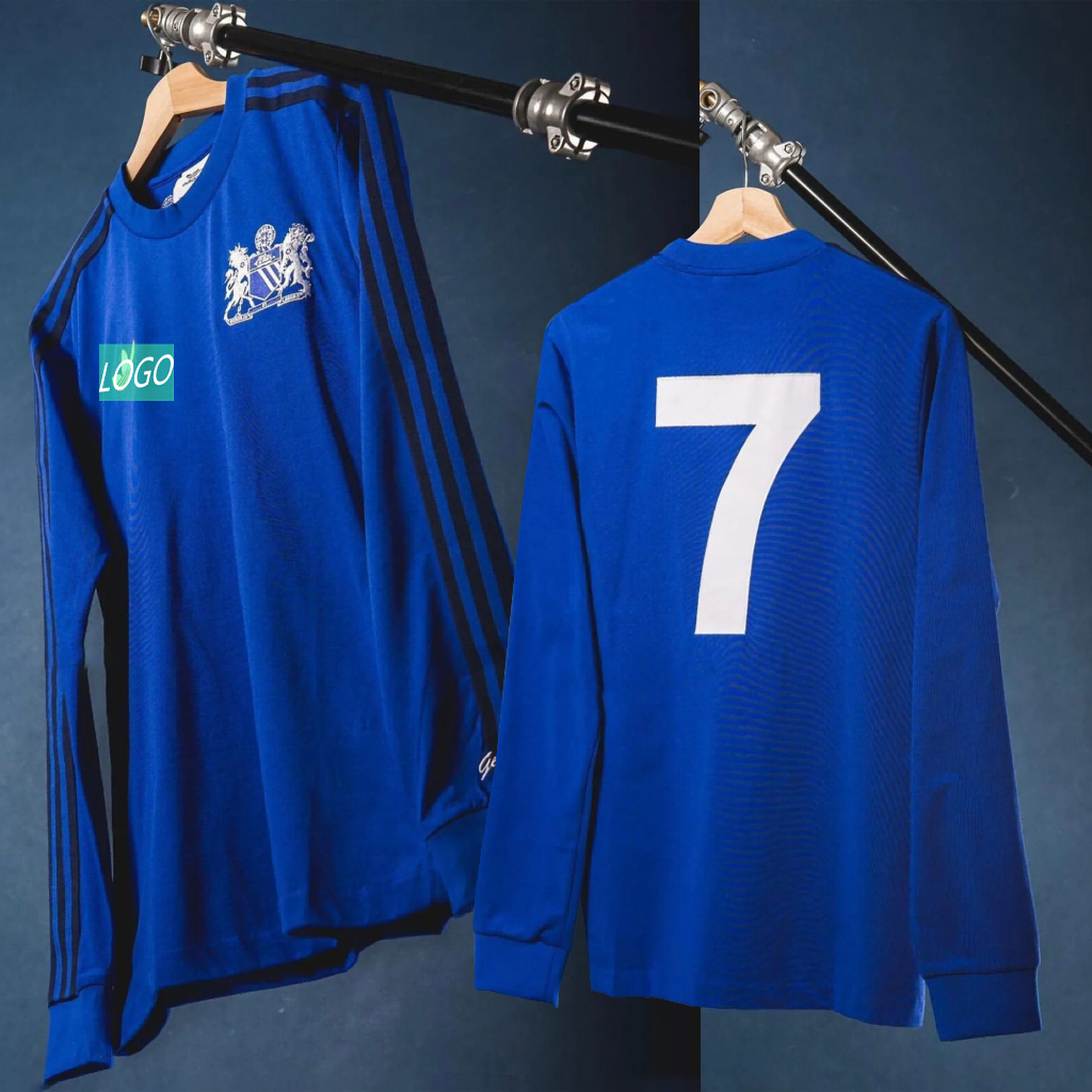 Manu Retro [รุ่นพัดลม] เสื้อฟุตบอลแขนยาว * คุณภาพสูง * เสื้อยืดกีฬา
