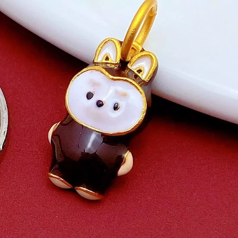 จี้สร้อยคอ Labubu ทรายทอง DIY อุปกรณ์เสริมการ์ตูน thumbnail 5