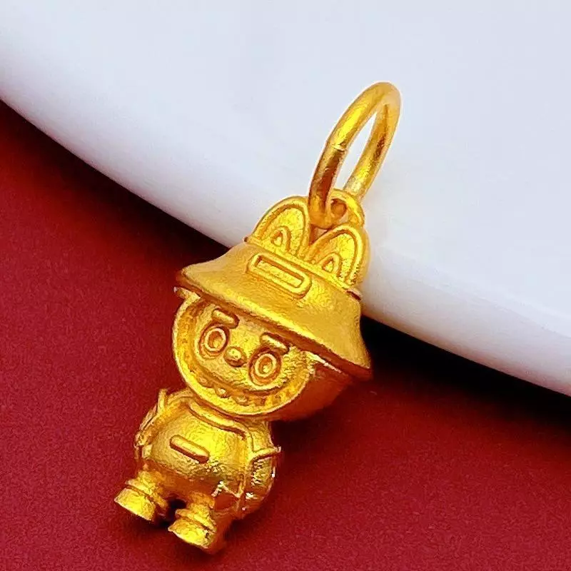 จี้สร้อยคอ Labubu ทรายทอง DIY อุปกรณ์เสริมการ์ตูน thumbnail 8