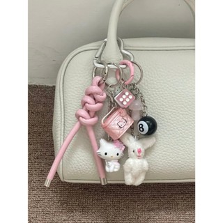 ต้นฉบับโฮมเมดสีชมพู เทนเดอร์ คิตตี้ กระเป๋าจี้ มิอุ สไตล์หวา…