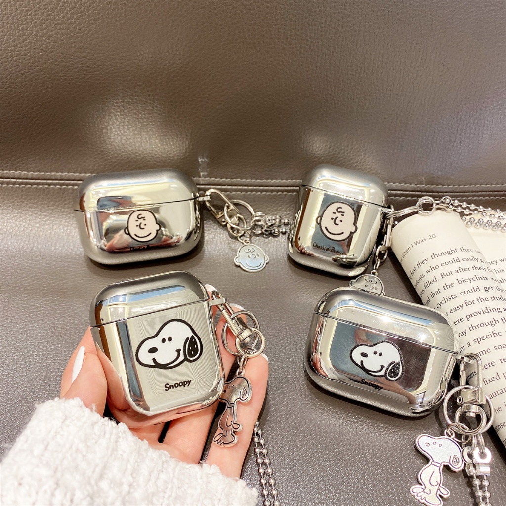 สําหรับ Apple AirPods s4 AirPods Pro2 Pro AirPods s1/2/3 Plated Snoopy หูฟัง Cove