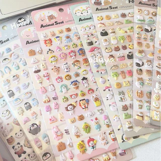 โอยา | 3d 3D mini Animal Stickers happy food Series