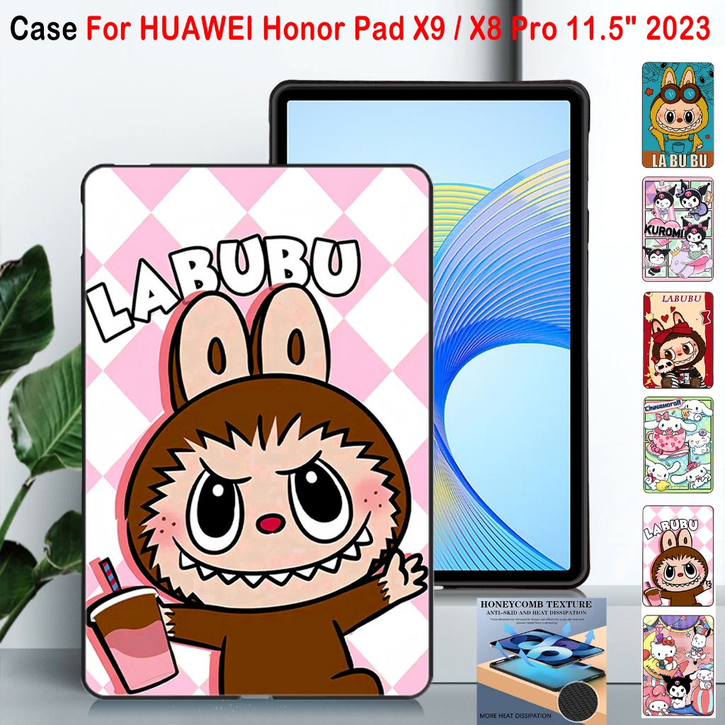 สําหรับhuawei Honor Pad X9 11.5" ELN-W09 2023 แฟชั่นการ์ตูนอะนิเมะรูปแบบแท็บเล็ตฝาครอบHonor Pad X8 Pro 11.5 นิ้ว 2023 คุณภาพสูงTPUกันกระแทกกรณีแท็บเล็ต