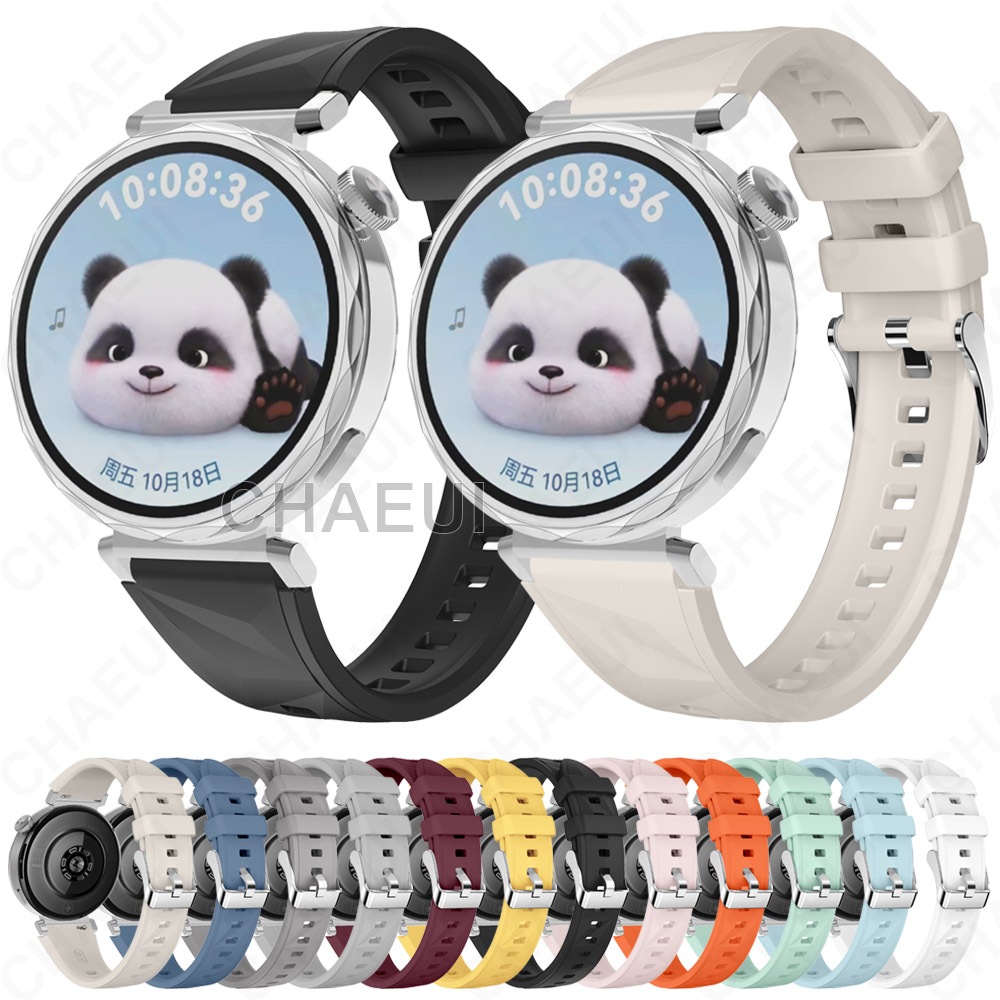 สายรัดซิลิโคนสร้อยข้อมือสําหรับ Huawei Watch GT6 41mm / GT5 41mm / GT4 41mm / GT5 Pro 42mm / Huawei Watch 5 42mm