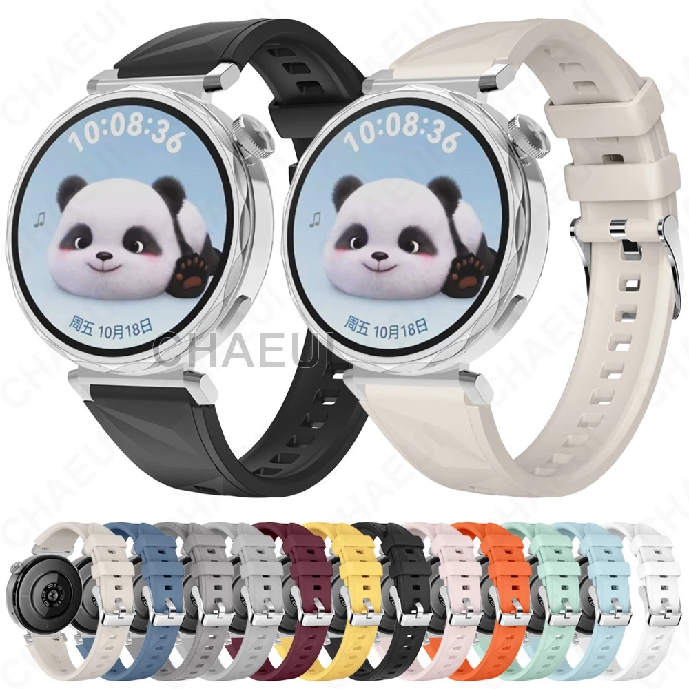 สายรัดซิลิโคนสร้อยข้อมือสําหรับ Huawei Watch GT6 41mm / GT5 41mm / GT4 41mm / GT5 Pro 42mm / Huawei Watch 5 42mm