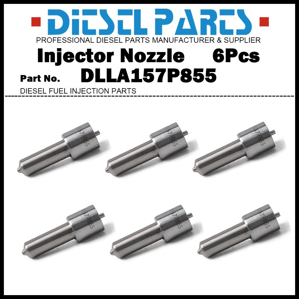 6x ดีเซลคอมมอนเรลหัวฉีดน้ํามันเชื้อเพลิงหัวฉีดเคล็ดลับ DLLA157P855 สําหรับ Mitsubishi Fuso Fighter F