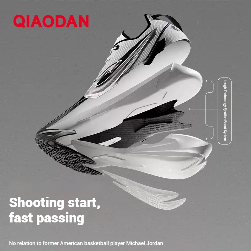 [Keldon Johnson] Qiaodan KJ RISE2 รองเท้าบาสเก็ตบอลผู้ชาย Spike Professional Combat Stable QDA013251144