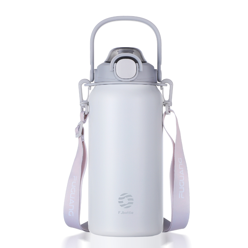 Fjbottle กระติกน้ําร้อน 1700มล. แก้วน้ําพร้อมหลอด 316 ขวดน้ําหุ้มฉนวนสแตนเลส