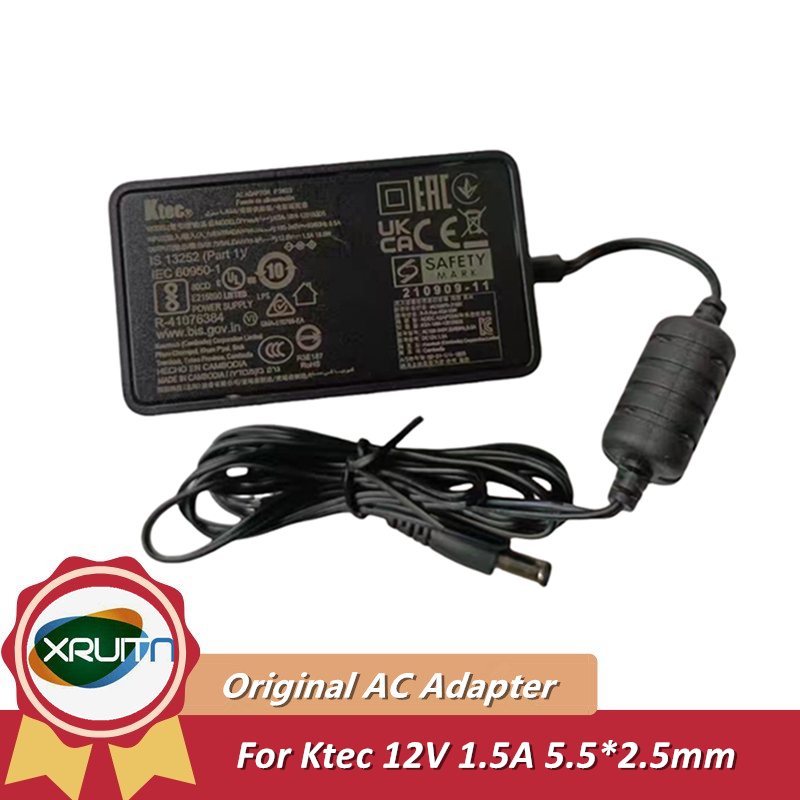 KTEC KSA-18W ของแท้120150D5 12V 1.5A 18W AC Adapter Charger สําหรับ Hard Drive HDD แหล่งจ่ายไฟ EU/US