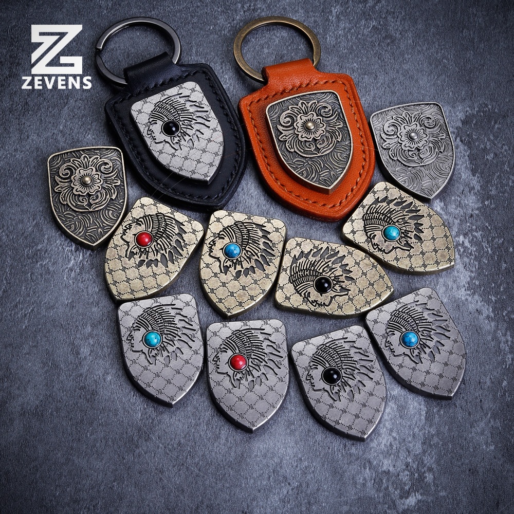 Retro Fortune ผ้าหัวเข็มขัดยาว Fortune ผ้าหัวเข็มขัด Hand Shield Buckle Handmade DIY หนังฮาร์ดแวร์โลหะอุปกรณ์ตกแต่ง