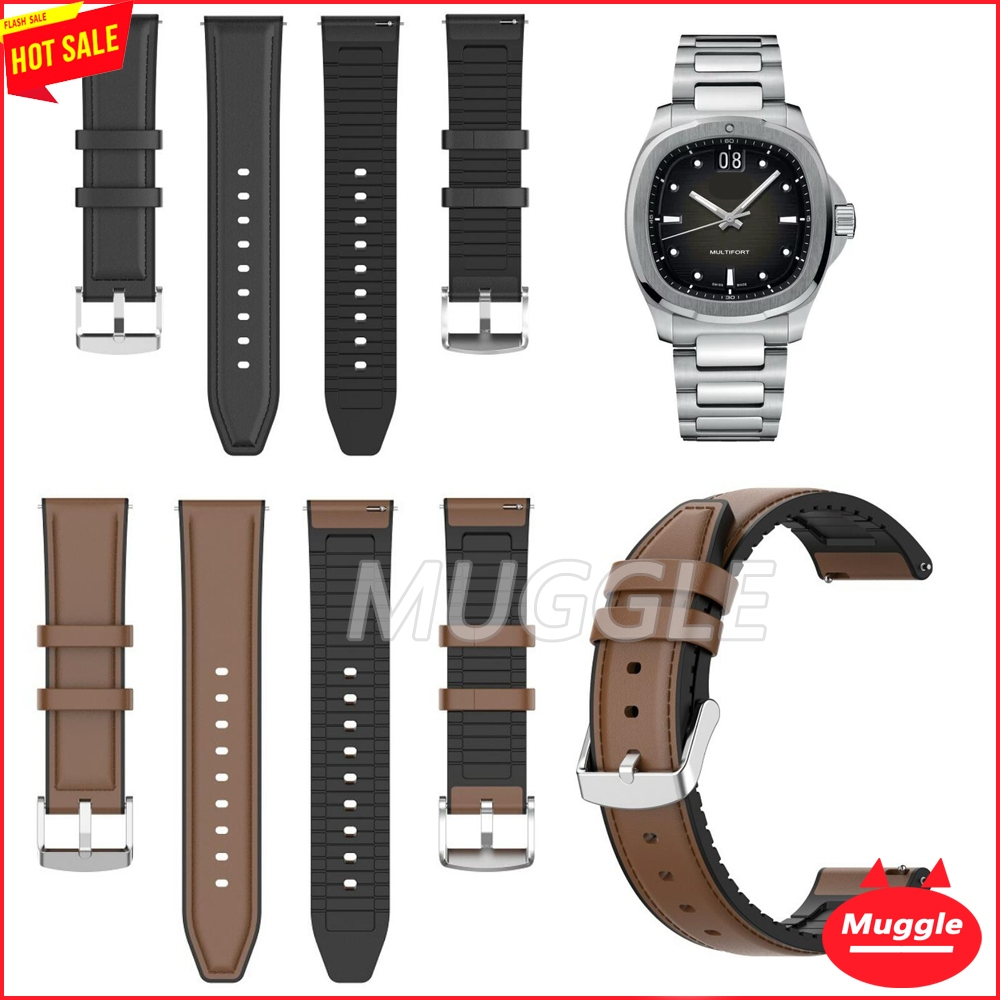 Mi DO MULTIFORT TV BIG DATE สายนาฬิกาซิลิโคนหนังแท้ mido สายนาฬิกา สายรัดข้อมือ สายนาฬิกาข้อมือ สายหนังวัวแท้ แบบเปลี่ยน